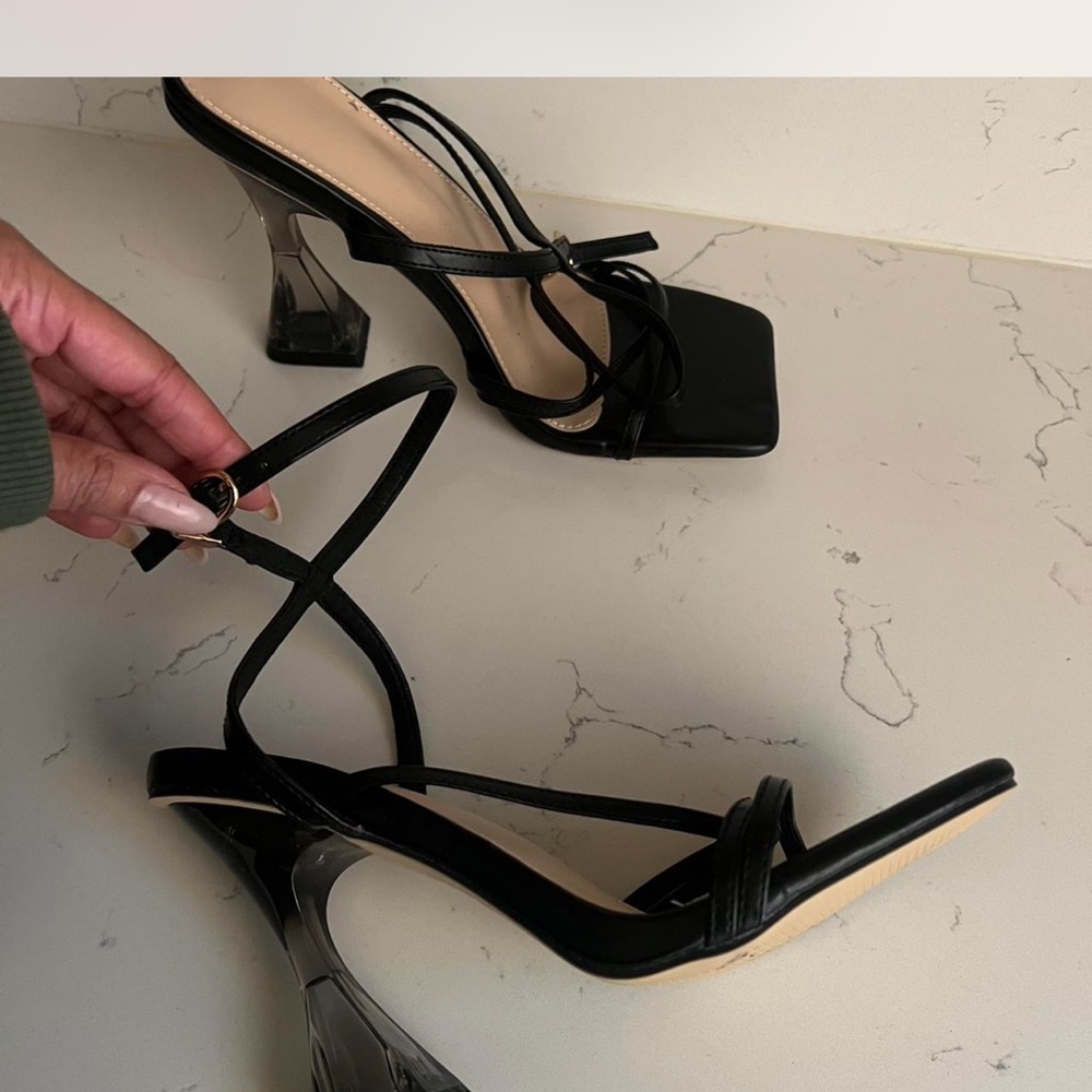 Elegant Black Strappy Heels